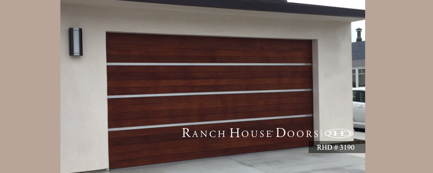 This is an image of a modern garage door in Newport Beach, CA.