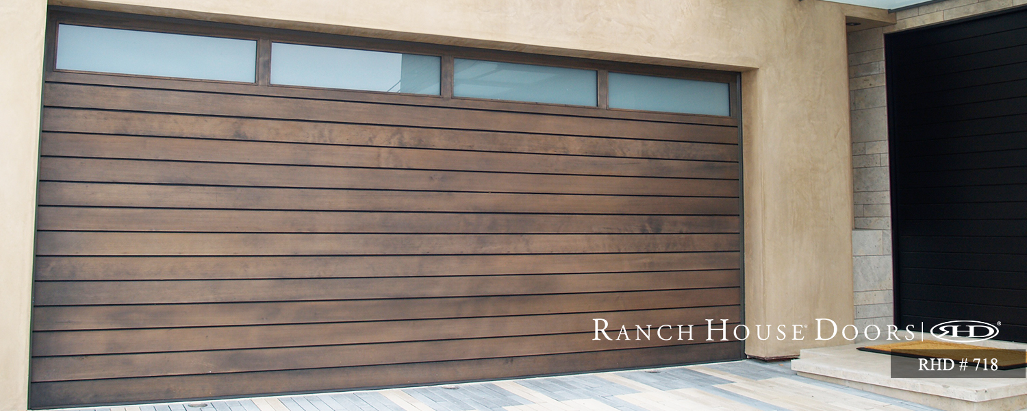 This is an image of a modern garage door in Rancho Mission Viejo, CA.
