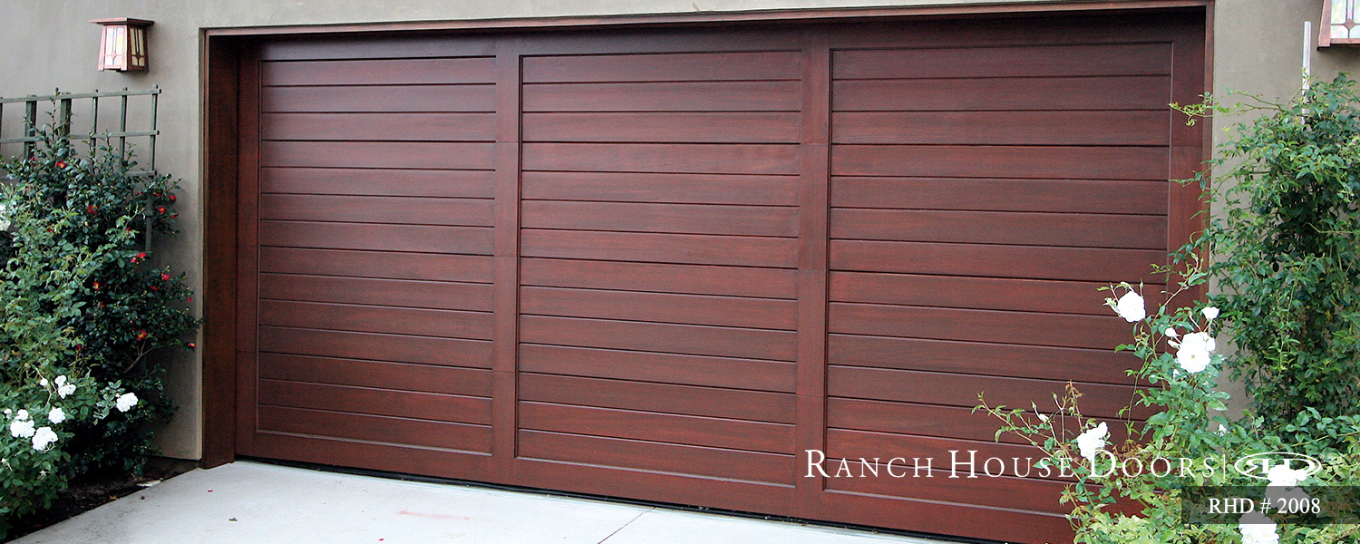 This is an image of a wood garage door in Laguna Beach, CA.