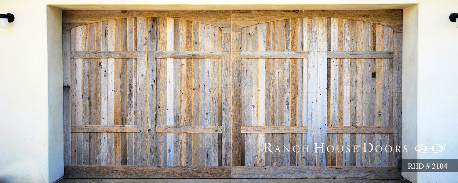 This is an image of a vintage barn style garage door in Newport Beach, CA.