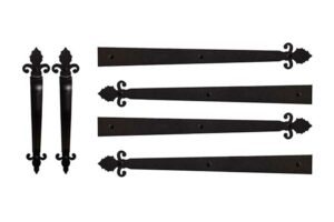 This is an image of Spanish style garage door exterior hardware.