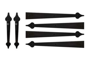 This is an image of spade style garage door hardware options.