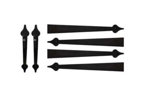 This is an image of exterior decorative hardware for a garage door. The style is called Spade.