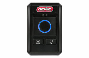 This is an image of a Genie wireless wall console for a home garage door.