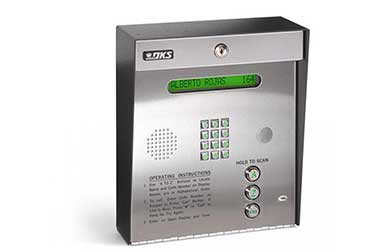 This is an image of a community access control keypad made by Door King.