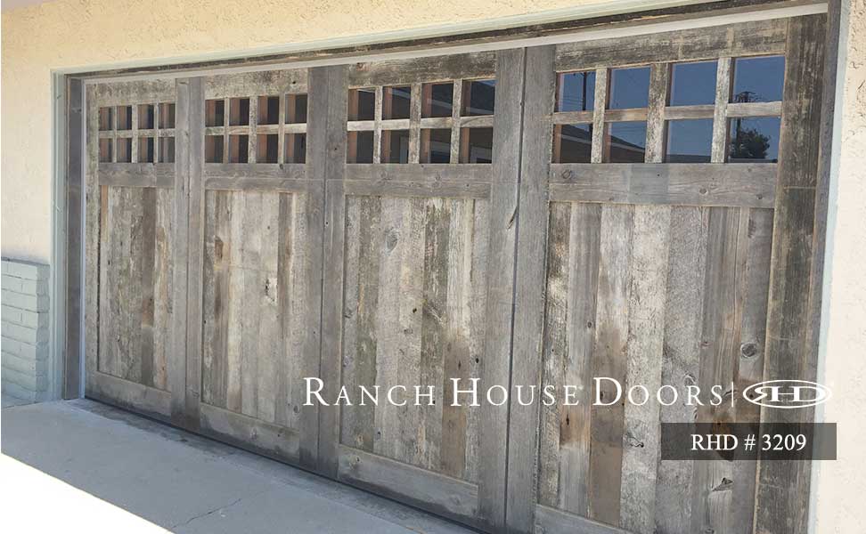 This is an image of a vintage barn style garage door in Laguna Hills, CA.