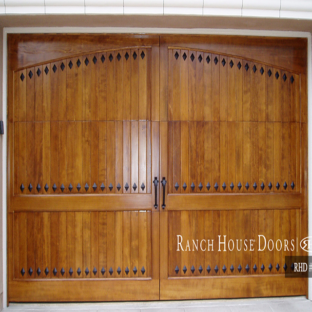 This is an image of a Spanish style wood Garage Door in Ladera Ranch, CA.