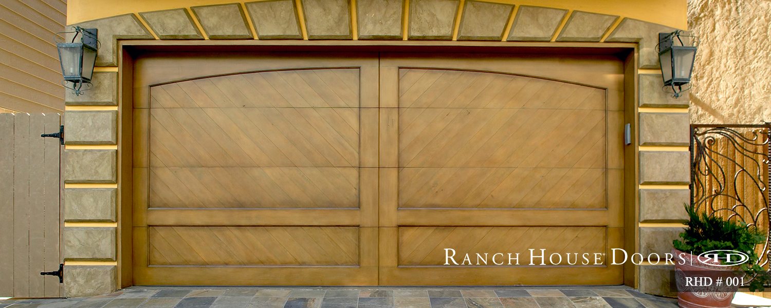 This is an image of a spanish style wood garage door in Laguna Hills, CA.